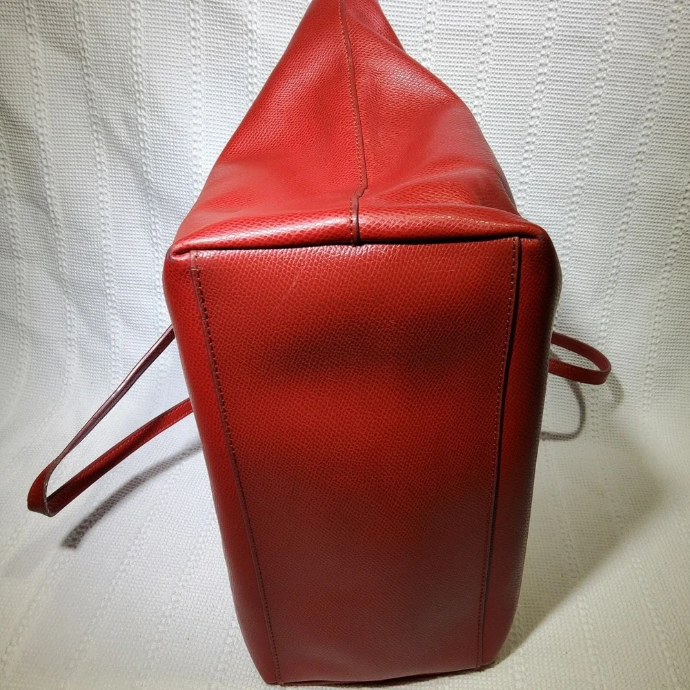 Coach City Tote‎ Crossgrain Leather F83857 True Red Zip Top Shoulder Bag Purse